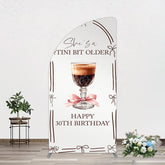 Lofaris Tini Bit Older Coffee Bow 30th Birthday Half Moon Arch Backdrop